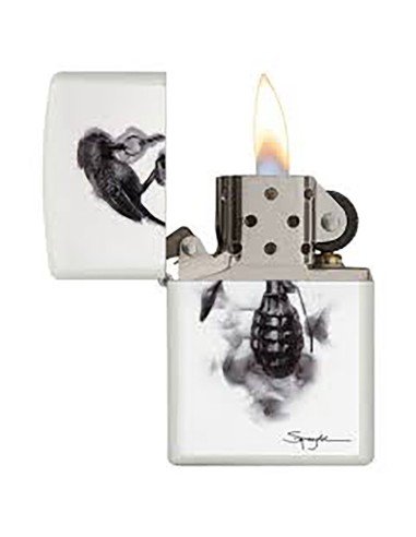 Encendedor Zippo Stamp Spazuk  Granada 29645  - Blanco