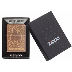 Encendedor Zippo Stamp Blue con Logo 29472 - Azul rey