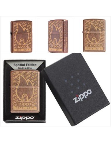 Encendedor Zippo Stamp Blue con Logo 29472 - Azul rey