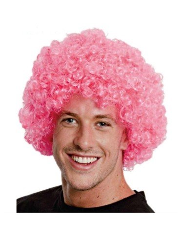 Peluca Afro de Fantasía Fucsia