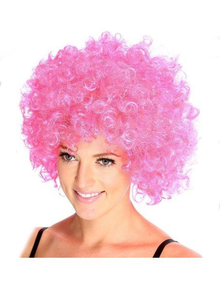 Peluca Afro de Fantasía Fucsia