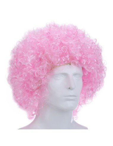 Peluca Afro de Fantasía Fucsia