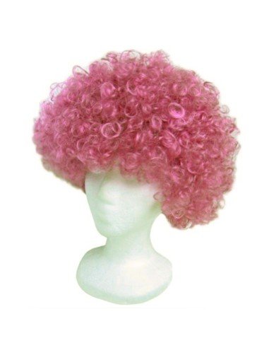 Peluca Afro de Fantasía Fucsia