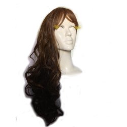 Peluca Bicolor Harajuku de kanekalon Castaño y Negro