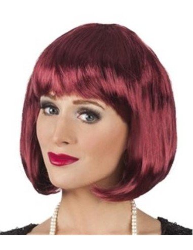 Peluca Corta de fantasía Rojo Vino