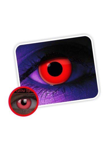 Lentes contacto UV Glow Crazy Neón Magic Rojo Red