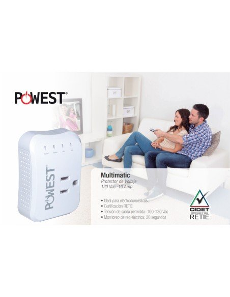 Protector de Voltaje 120V/10A MultiMatic  Protector de Voltaje 120V/10A MultiMatic