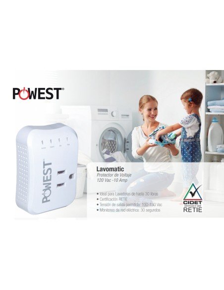 Protector de Voltaje Lavomatic 110V 10 amp Protector de Voltaje Lavomatic 110V 10 amp