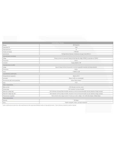 Protector de Voltaje 120V/10A RefriMatic