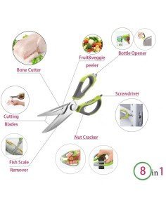 Tijeras Cuchillo Cocina Acero Inoxidable Corta Huesos 2