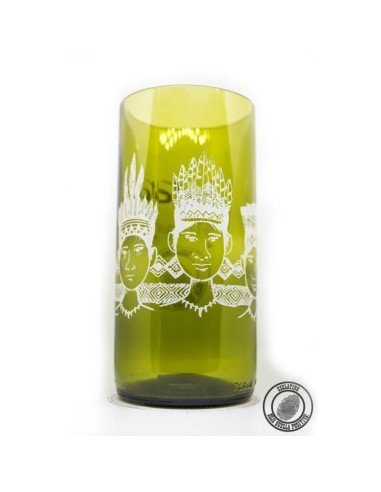 Vaso Reciclado Ancentrales Cultura Huitoto EseLatino .. deja huella positiva !!