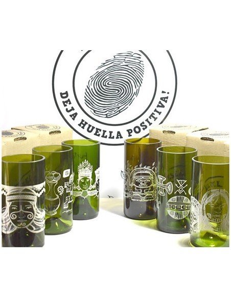Vasos Reciclados Culturales Ancestrales EseLatino .. deja huella positiva !!