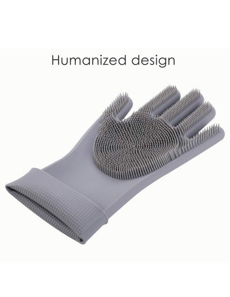 Guantes de Silicona Cepillo para Lavar loza, baño, aseo Guantes de Silicona Cepillo para Lavar loza, baño, aseo
