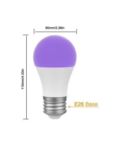 Bombillo LED Luz Ultra Violeta UV Luz Negra 7w Para Fiestas