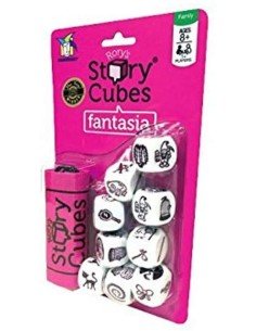 Rory's Story Cubes Fantasia Peggable Cubos para crear cuentos o Historias, Fucsia