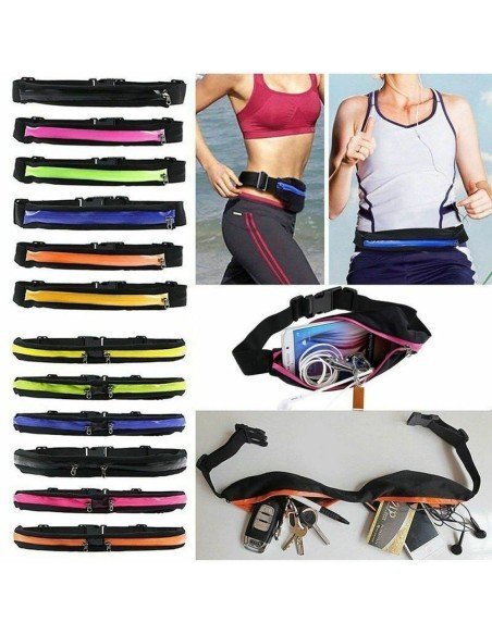 Correa deportistas Cinturón con Bolsillo canguro para celular Running Bumbana