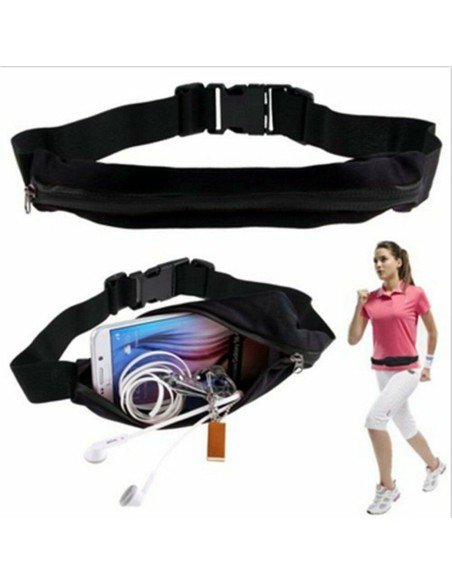 Correa deportistas Cinturón con Bolsillo canguro para celular Running Bumbana