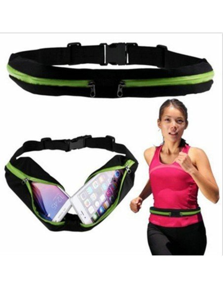 Correa deportistas Cinturón con Bolsillo canguro para celular Running Bumbana