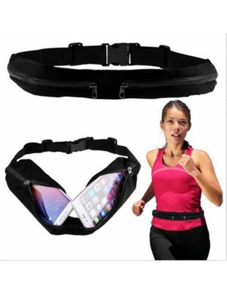 Correa deportistas Cinturón con Bolsillo canguro para celular Running Bumbana