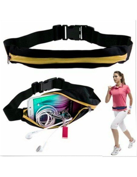 Correa deportistas Cinturón con Bolsillo canguro para celular Running Bumbana