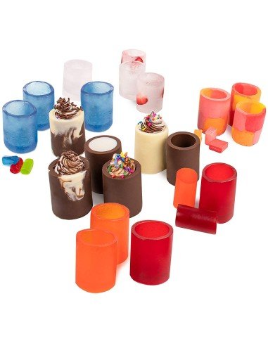 Nostalgia Shot Maker Molde para 12 copas SM12 Copa comestible, negro