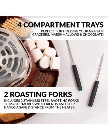 Radiador Nostalgia SMM200 máquina eléctrica para hacer smores, malvaviscos