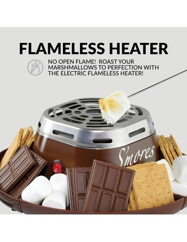 Radiador Nostalgia SMM200 máquina eléctrica para hacer smores, malvaviscos