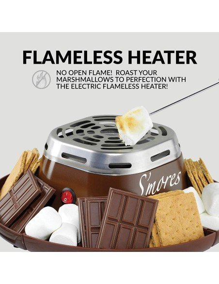 Radiador Nostalgia SMM200 máquina eléctrica para hacer smores, malvaviscos