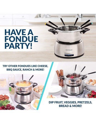 Fondue Nostalgia Electrics pot eléctrico FPS200  acero inoxidable