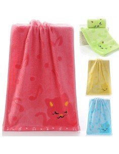 Toallitas en Algodón Microfibra para Bebés Cat towel