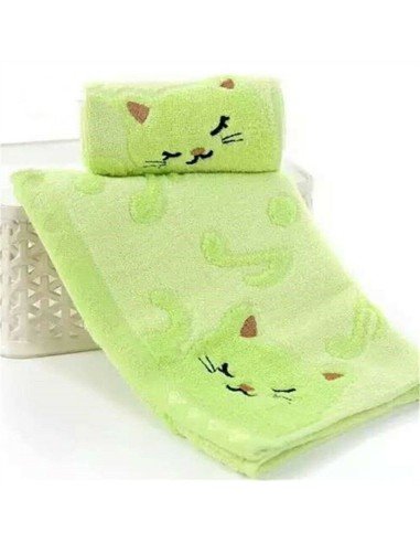 Toallitas en Algodón Microfibra para Bebés Cat towel