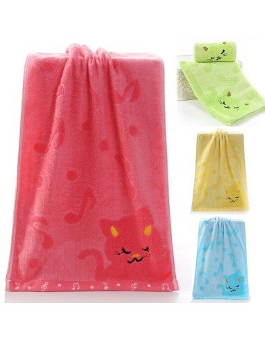 Set x4 Toallitas en Algodón Microfibra para Bebés Cat towel