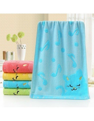 Set x4 Toallitas en Algodón Microfibra para Bebés Cat towel