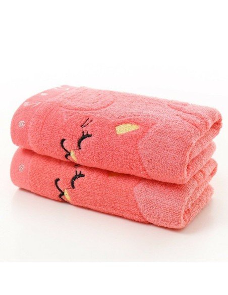 Set x4 Toallitas en Algodón Microfibra para Bebés Cat towel