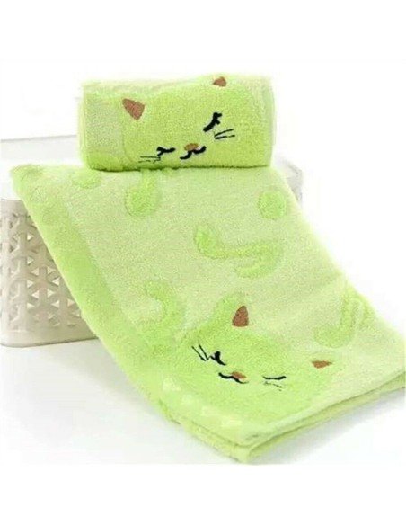 Set x4 Toallitas en Algodón Microfibra para Bebés Cat towel