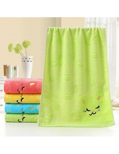 Set x4 Toallitas en Algodón Microfibra para Bebés Cat towel