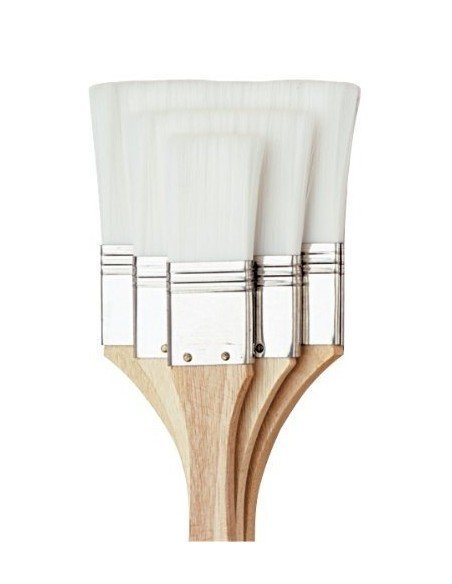 Set de Brochas en nylon color blanco artistas Set de Brochas en nylon color blanco artistas