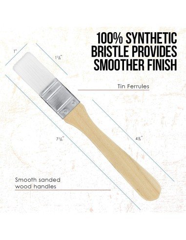 Set de Brochas en nylon color blanco artistas