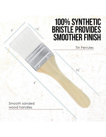 Set de Brochas en nylon color blanco artistas Set de Brochas en nylon color blanco artistas