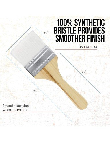 Set de Brochas en nylon color blanco artistas