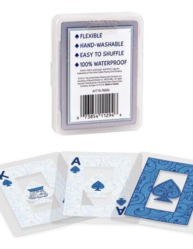 Juego de Cartas Naipes Hoyle de plástico transparente