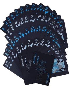 Juego de Cartas Naipes pvc Waterproof  blue 2