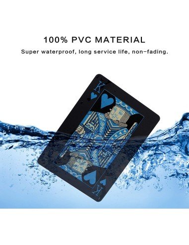 Juego de Cartas Naipes pvc Waterproof  blue