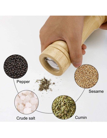 Pimetero de Madera Molino de Pimienta de 17cm