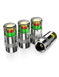 Led Tapa Válvulas de llantas con sensor Amarillo
