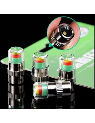 Led Tapa Válvulas de llantas con sensor Amarillo