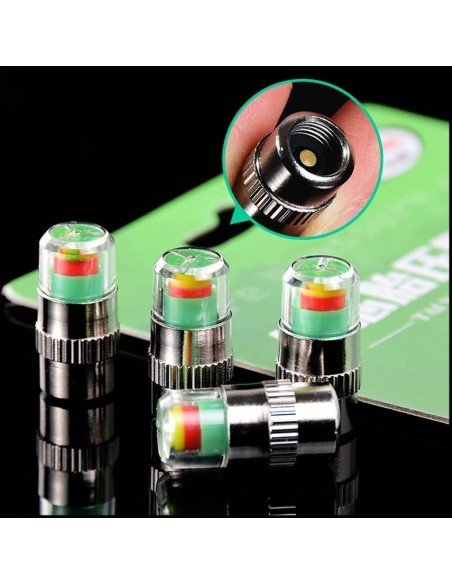 Led Tapa Válvulas de llantas con sensor Amarillo Led Tapa Válvulas de llantas con sensor Amarillo