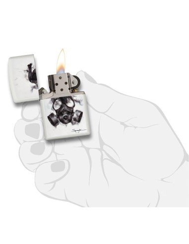 Encendedor Zippo Stamp Spazuk Máscara  29646  - Blanco