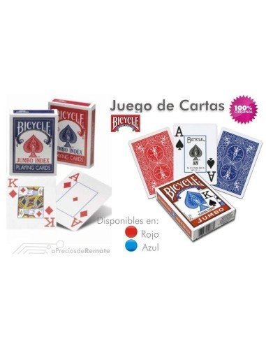 Juego de Cartas Bicycle Jumbo Index Especial para personas con visión reducida
