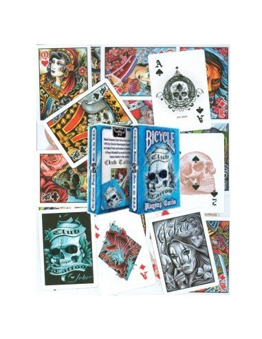 Juego de Cartas Bicycle Club Tatoo Playing Cards Baraja Pocker Originales